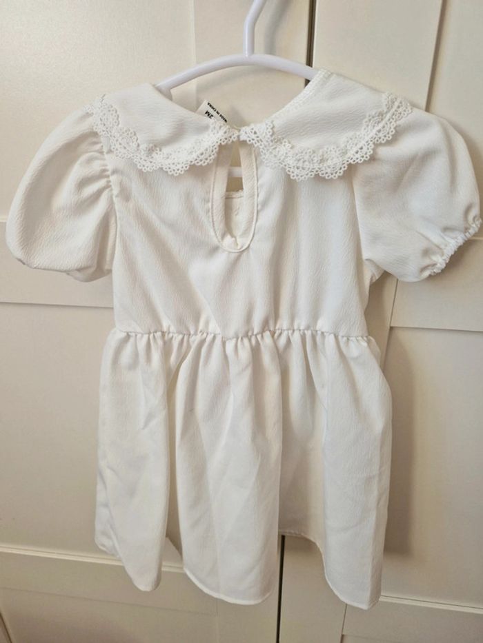 🤍 Jolie robe blanche col claudine 12 mois - photo numéro 4