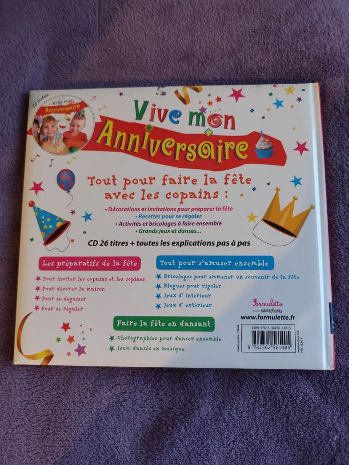 Livre activités enfant +CD audio vive mon anniversaire remi Guichard - photo numéro 2