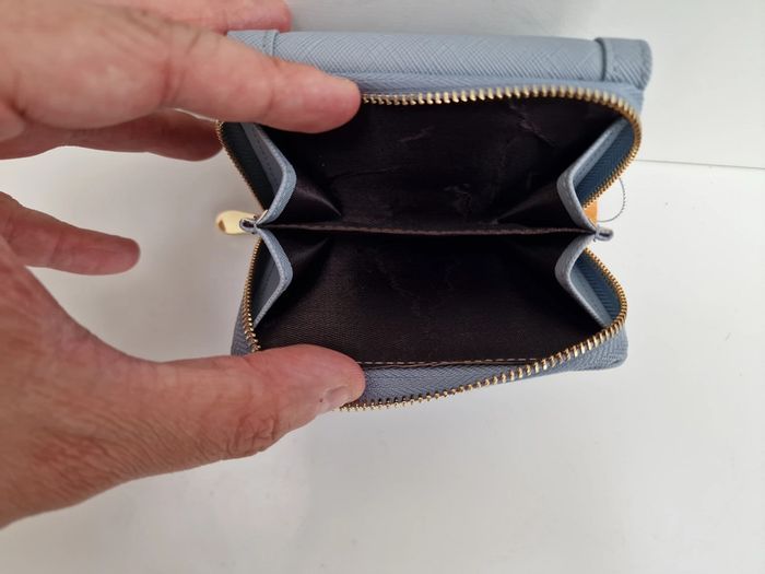 Portefeuille Muiikola Cuir Synthétique Bleu Ciel Doré - photo numéro 12