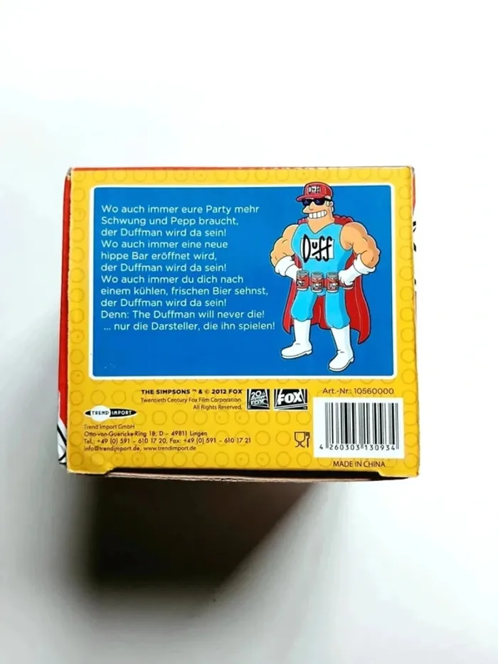 Mug Duffman The Simpsons Neuf - photo numéro 3