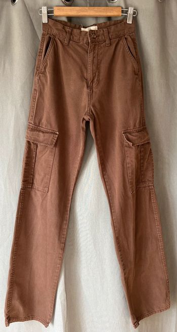 Pantalon cargo femme stradivarius marron taille 34 très bon état