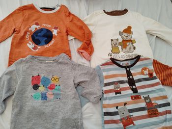 Lot de t-shirt manches longues 12 mois