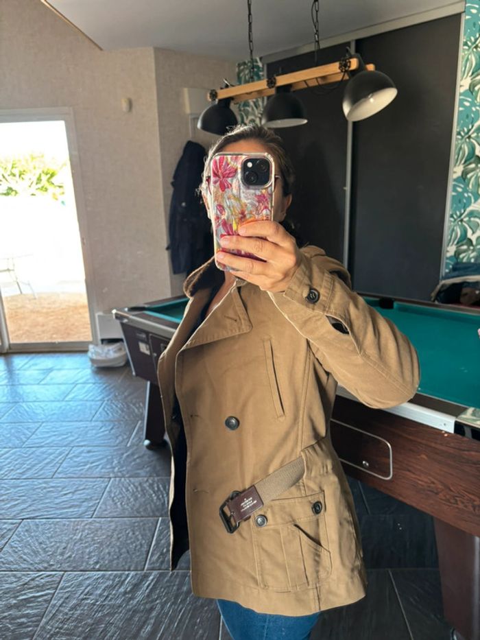 Trench camel taille 4 toute saison avec sa doublure amovible Comptoirs des cotonniers taille 40 - photo numéro 2