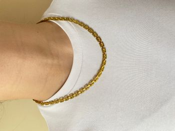 Collier doré maillons baguettes