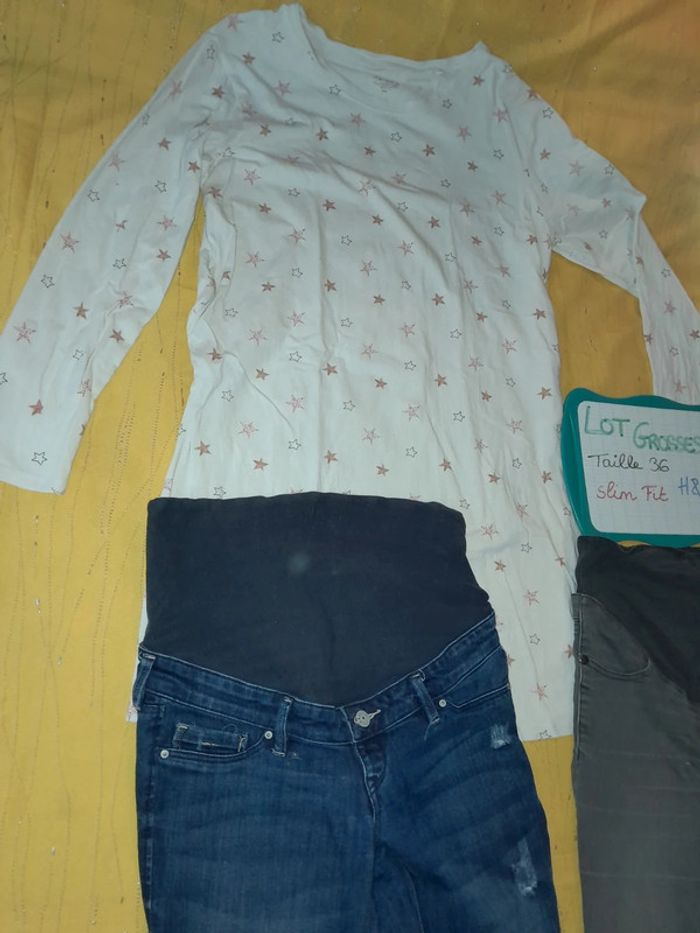 Lot🤰 spécial grossesse 🤰3 jeans slim + 1 chemise de nuit - photo numéro 7