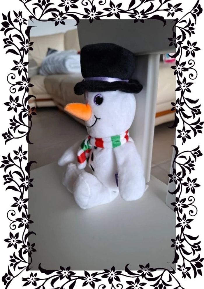 Peluche bonhomme de neige - photo numéro 3