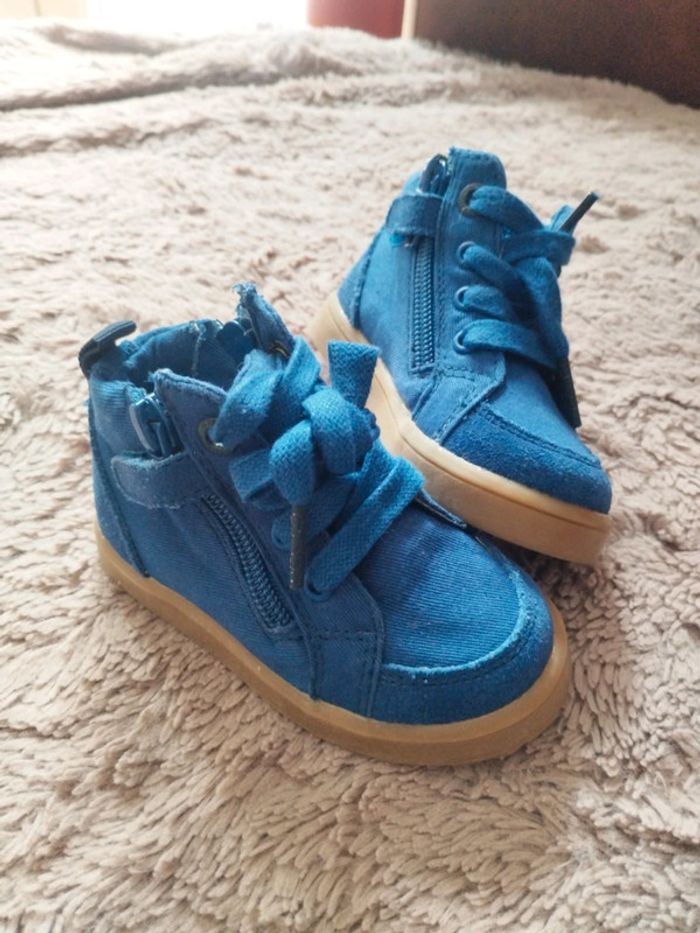Baskets montantes bleu garçon pointure 19