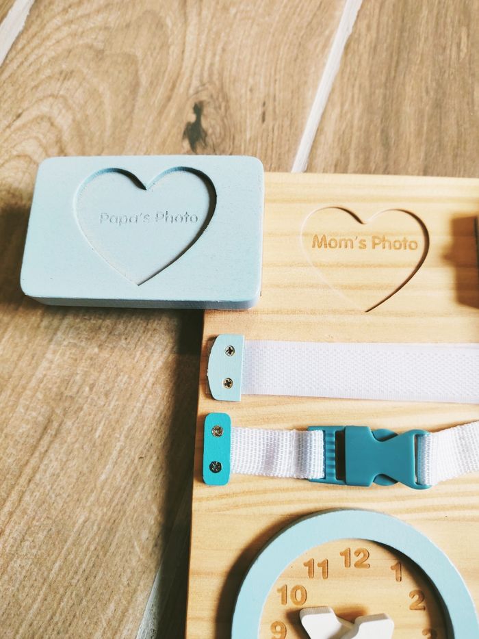 👋Planche/panneau d'éveil sensoriel  multi activités busy board en bois - photo numéro 5