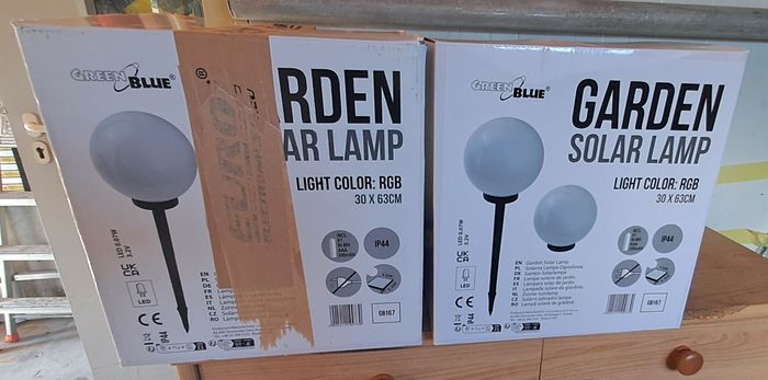 Globe lampe solaire LED lumineux multicolore 30cm - photo numéro 6