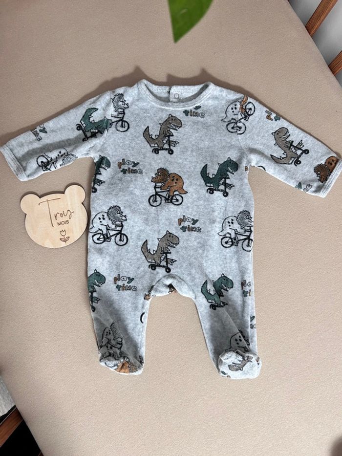 Pyjama velours dino dinosaures