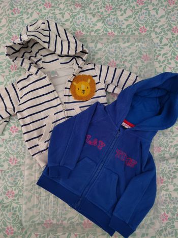 Lot de 1 sweat à capuche et 1 polaire à capuche 