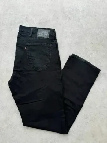 Jeans Levi's W38 FR48 L34 coupe droite noir Homme Men pan570b