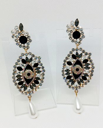Splendide boucles d'oreilles rétro chic