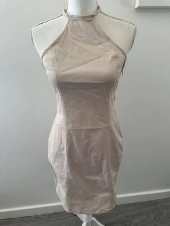 Robe en jean denim beige crème Vintage T38 M