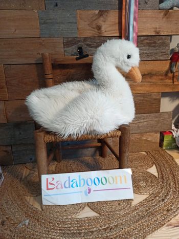 Peluche range pyjama cygne boulgom vintage