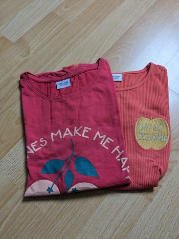 Tape à l'œil lot de 2 t-shirts manches courtes fille 12 ans