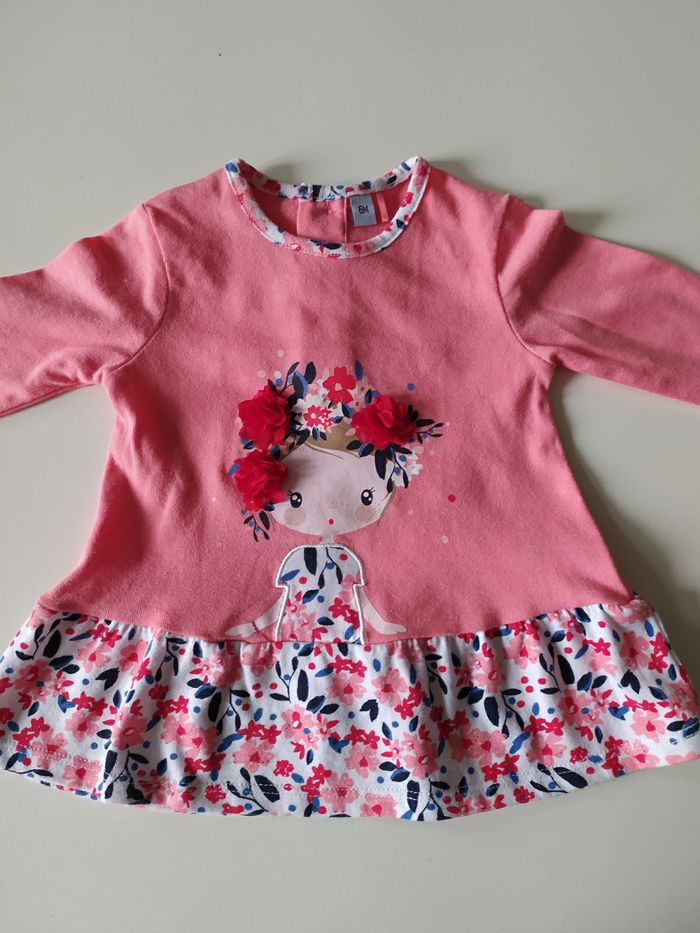 Tee shirt manches longues fille 6 mois