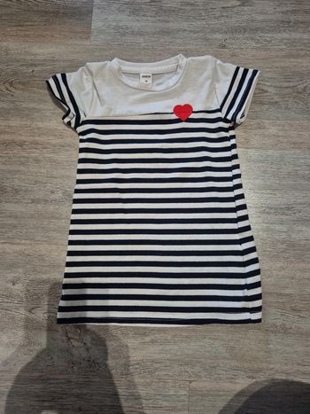 Robe marinière rayée bleu et blanc