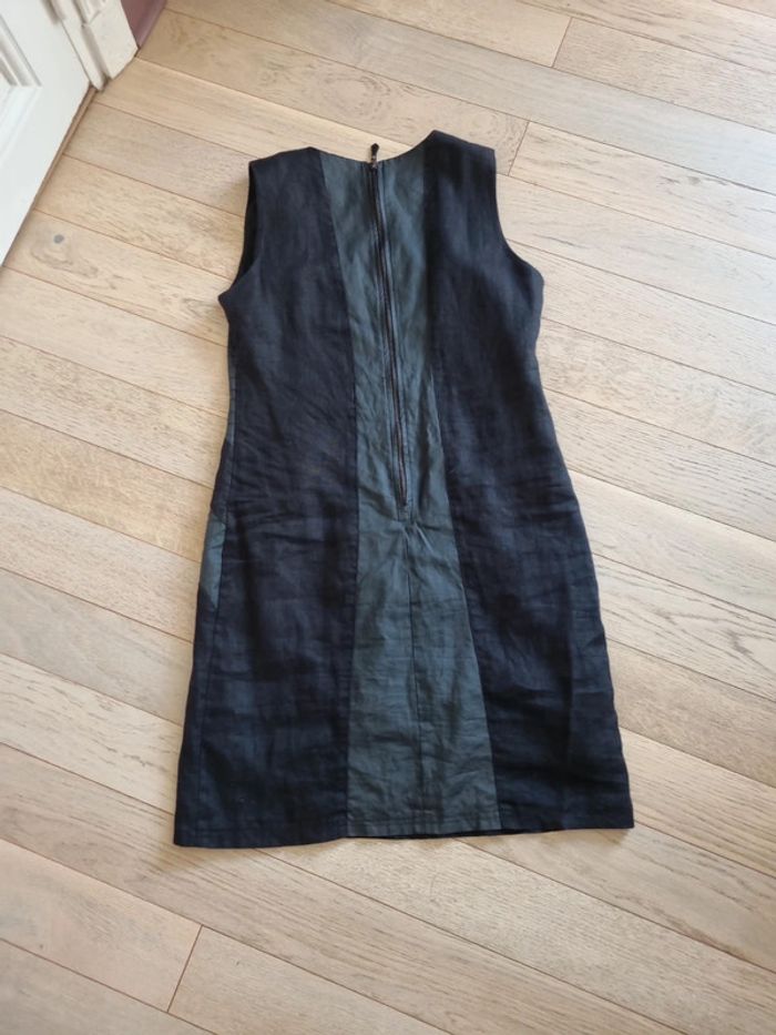 Robe noir lin et coton enduit 38 - photo numéro 10