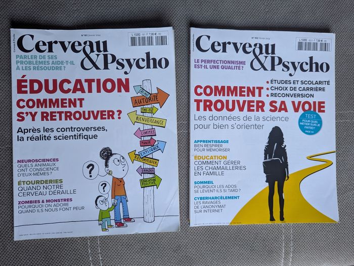 Lot de 2 magazines Cerveau & Psycho
