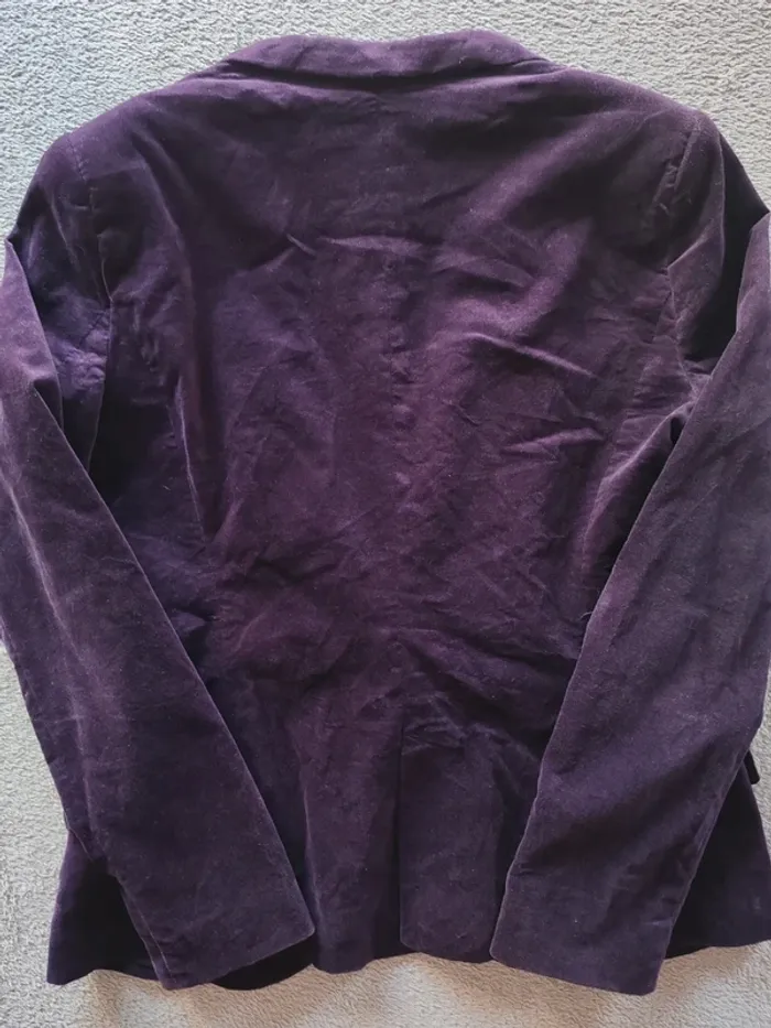 Blazer velours violet Zara Basic L – très bon état - photo numéro 4