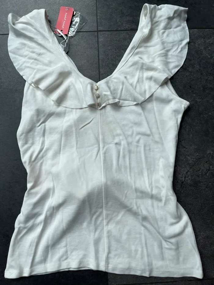 Haut à volants NafNaf L neuf - photo numéro 4