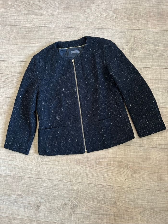 Veste courte noire et dorée Esprit taille française 38 TBE - photo numéro 7