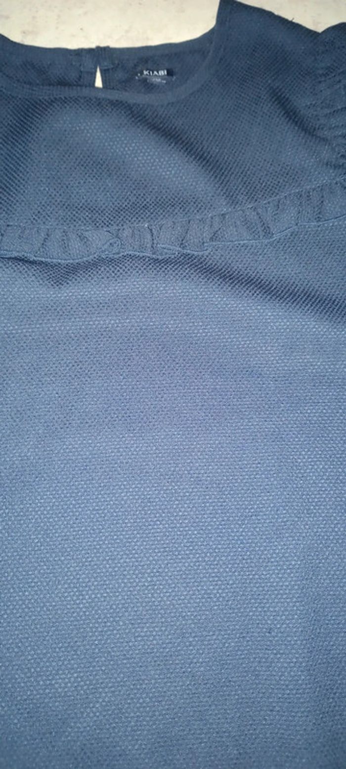 Blouse kiabi 12 ans à quelques tirailles bleu marine - photo numéro 2