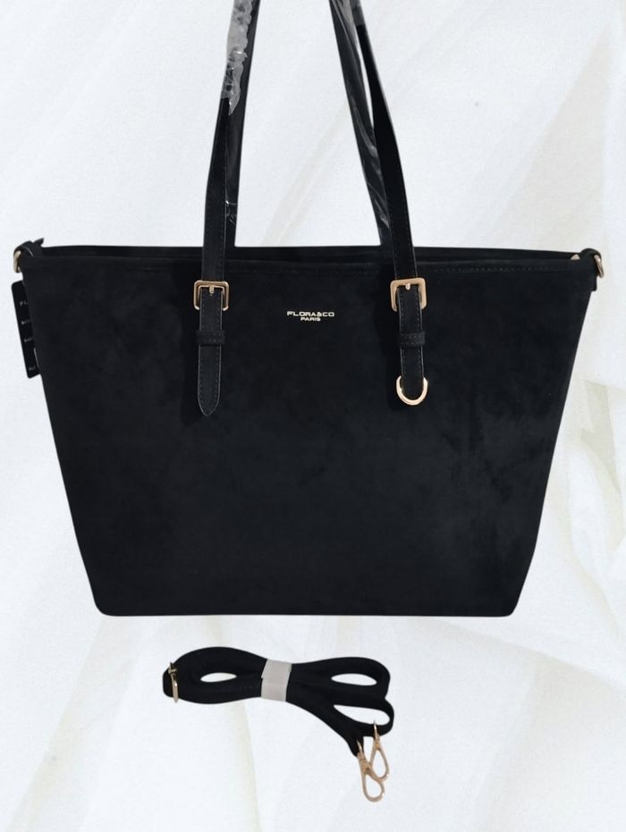 Sac cabas suédine noir