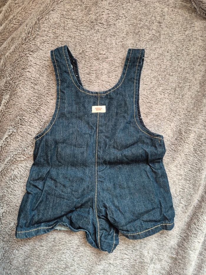 Salopette jean short 9 mois - photo numéro 4