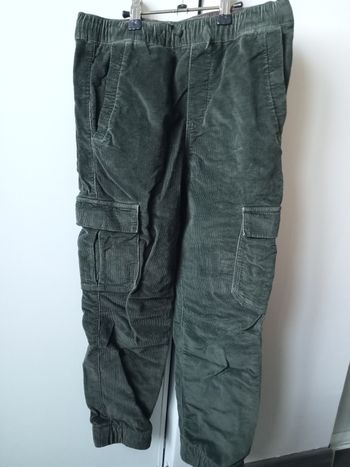 Pantalon cargo velour