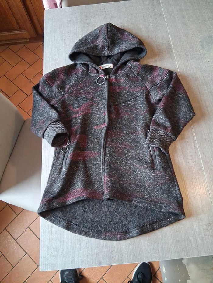 Gilet zippé a capuche 6ans smile girl