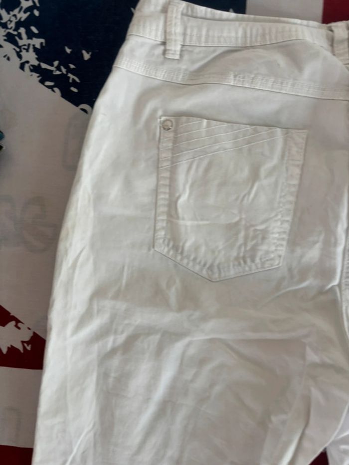 Pantacourt blanc taille 38/40 candae - photo numéro 12