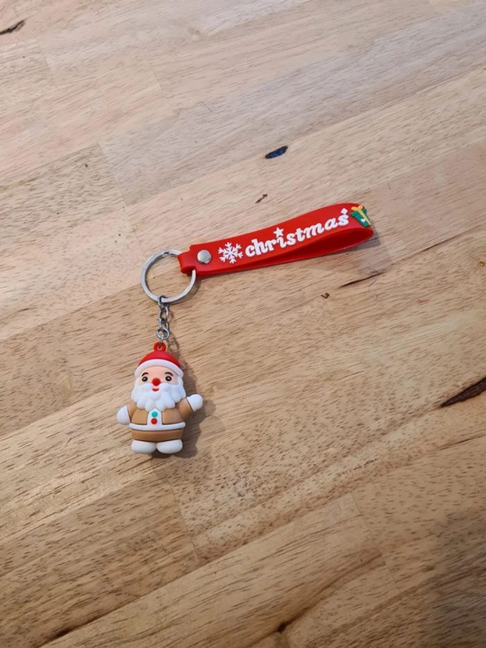 Porte clé père Noël marron