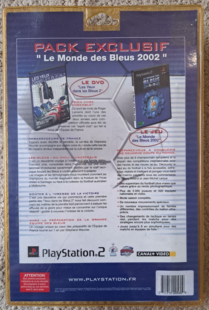 🎮 Le Monde des Bleus 2002 pack exclusif avec DVD Sony PlayStation 2 PS2 - neuf - photo numéro 2