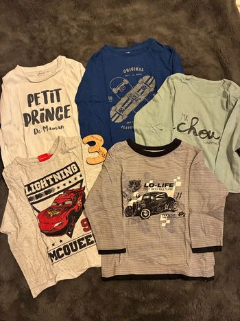 Lot tee shirt à manches garçon