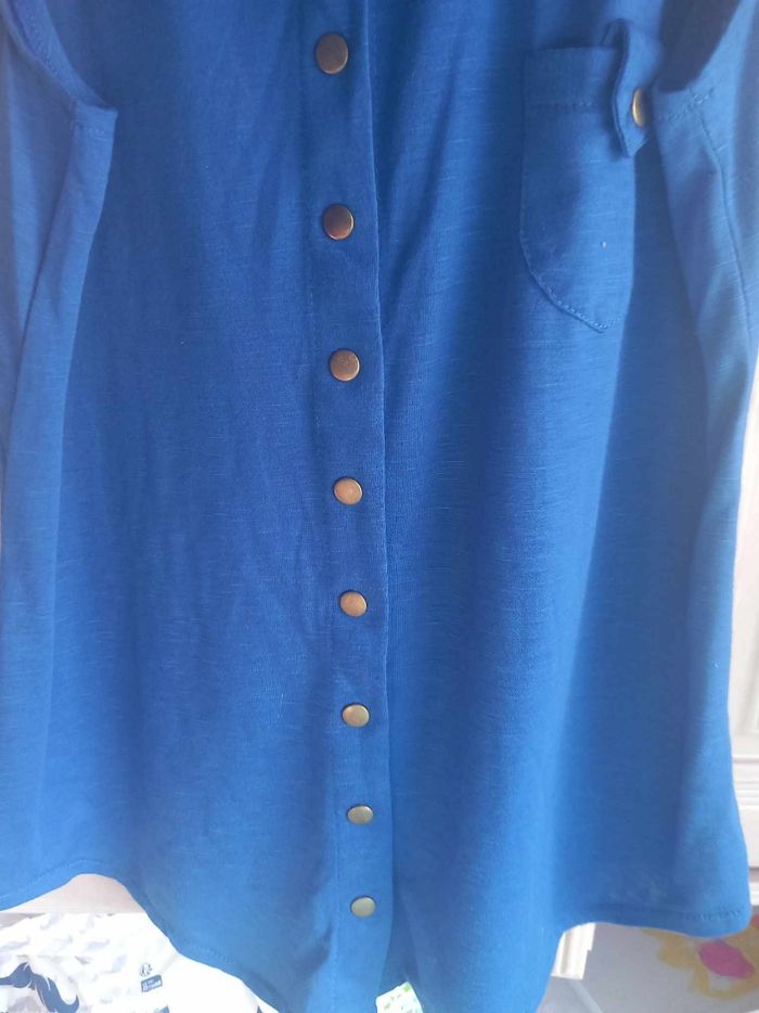 Chemisier sans manches bleu - photo numéro 2