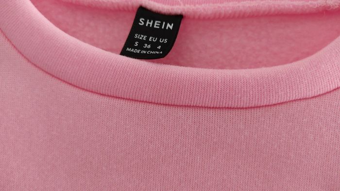 Sweatshirt Oversize rose à broderie Shein - photo numéro 6