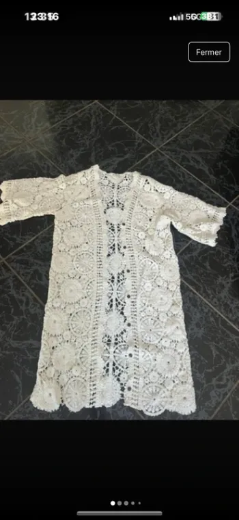 Kimono crochet plage S et M