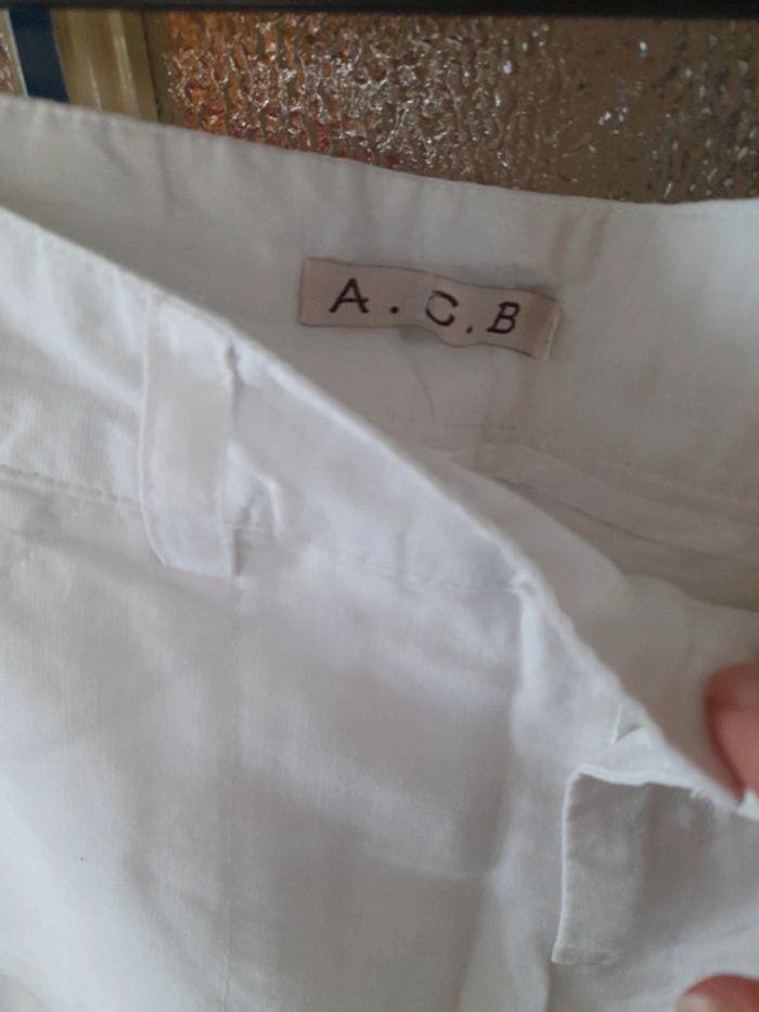 Joli bermuda lin et coton neuf - photo numéro 2