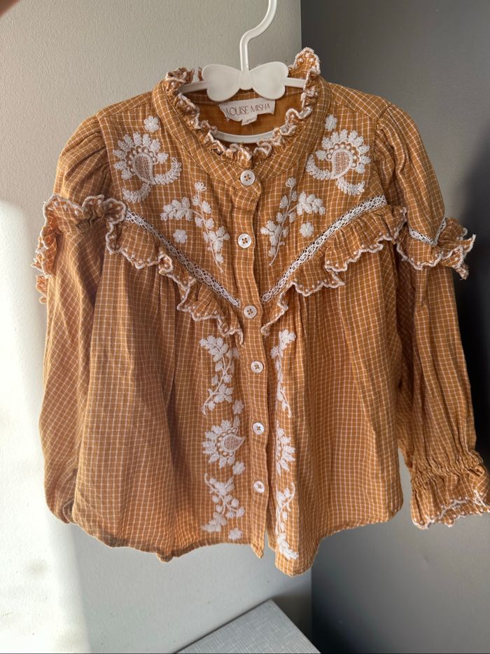 Chemise à carreaux à volant Louise Misha 4 ans - photo numéro 3