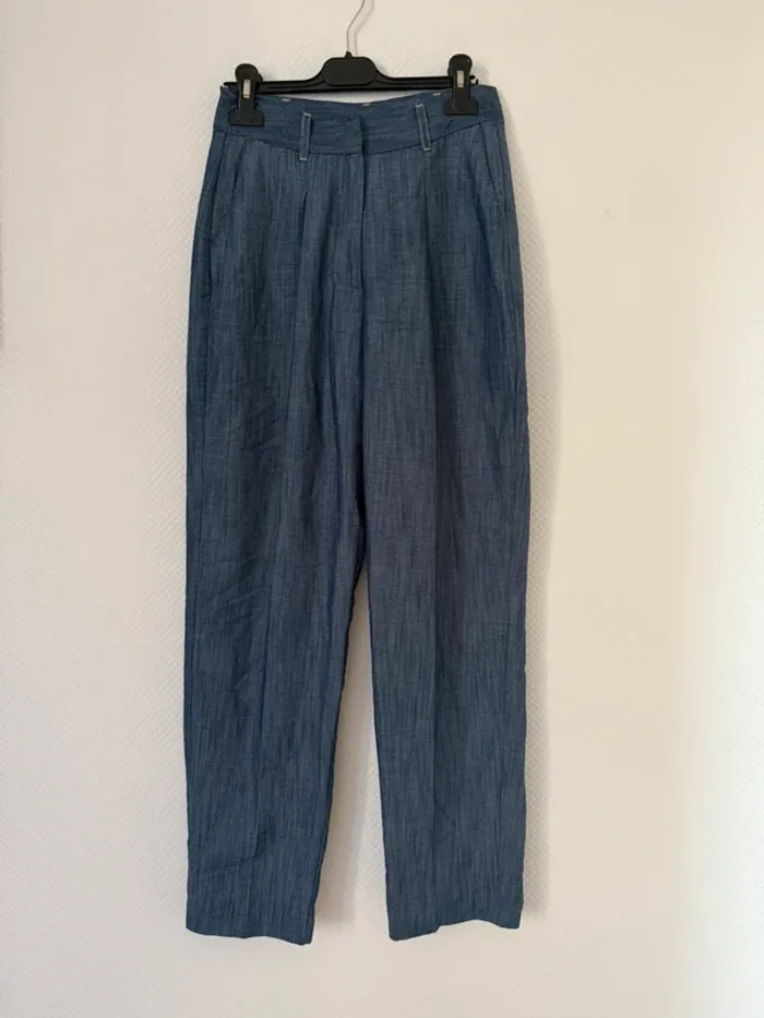 Pantalon droit neuf taille 34 bleu primark