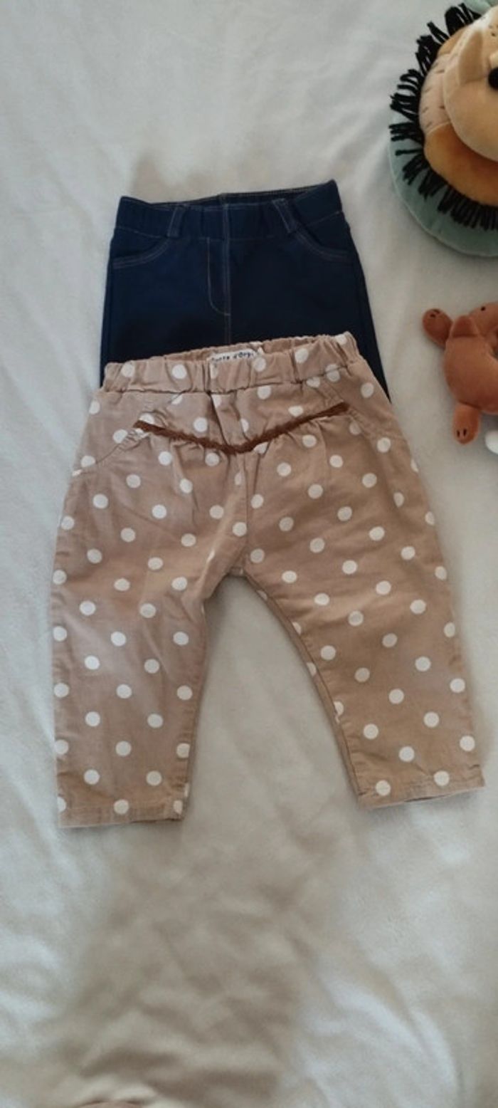Lot de deux pantalons 9 mois