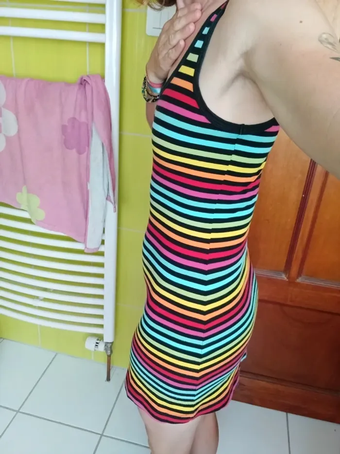 Robe femme rayée multicolore Little Marcel - photo numéro 5