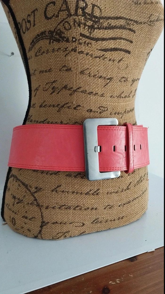 Superbe ceinture rose large 100 cm femme synthétique - photo numéro 5