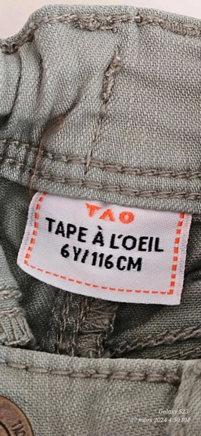 Ensemble jupe en jean et blouse fleurie 6/8A tao - photo numéro 4