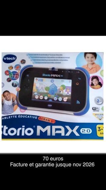 🎁Tablette storio max 2.0 neuve, garantie jusque nov 2026 🎁