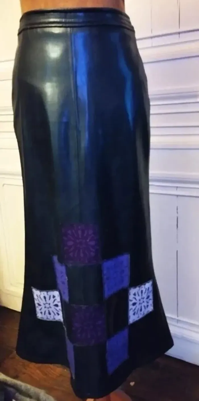 In Love Carling Jupe Longue Souple Effet Cuir T XS/S - photo numéro 4