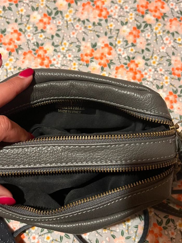 Joli sac cuir gris - photo numéro 7
