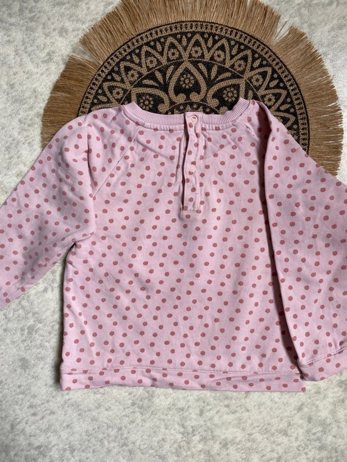 Pull sweat rose à pois Tex - photo numéro 3